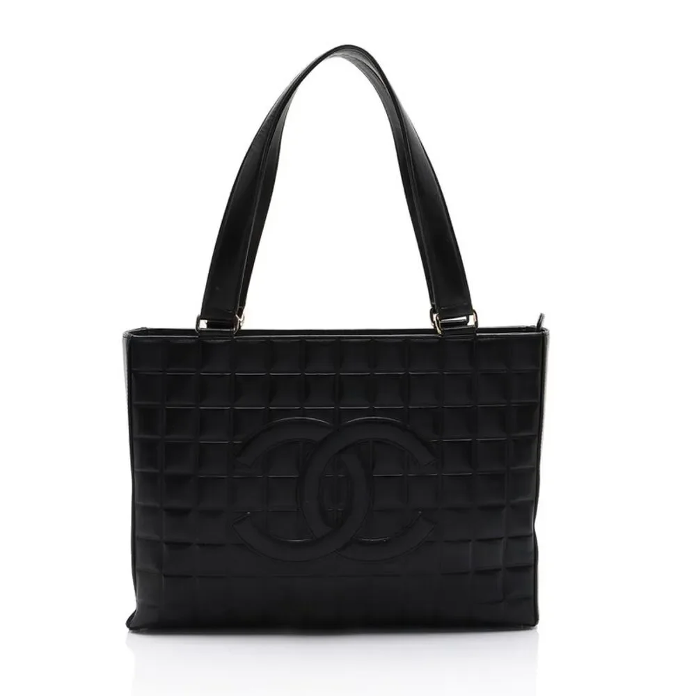 Chanel Vintage Lambskin Chocolate Bar Tote